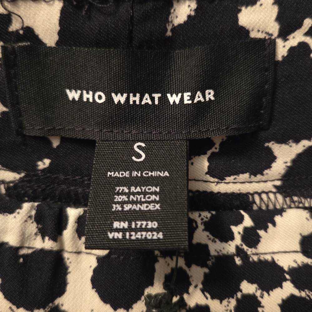 Who What Wear Black & Tan Leopard Print Ankle Pants NWT - Picture 13 of 14